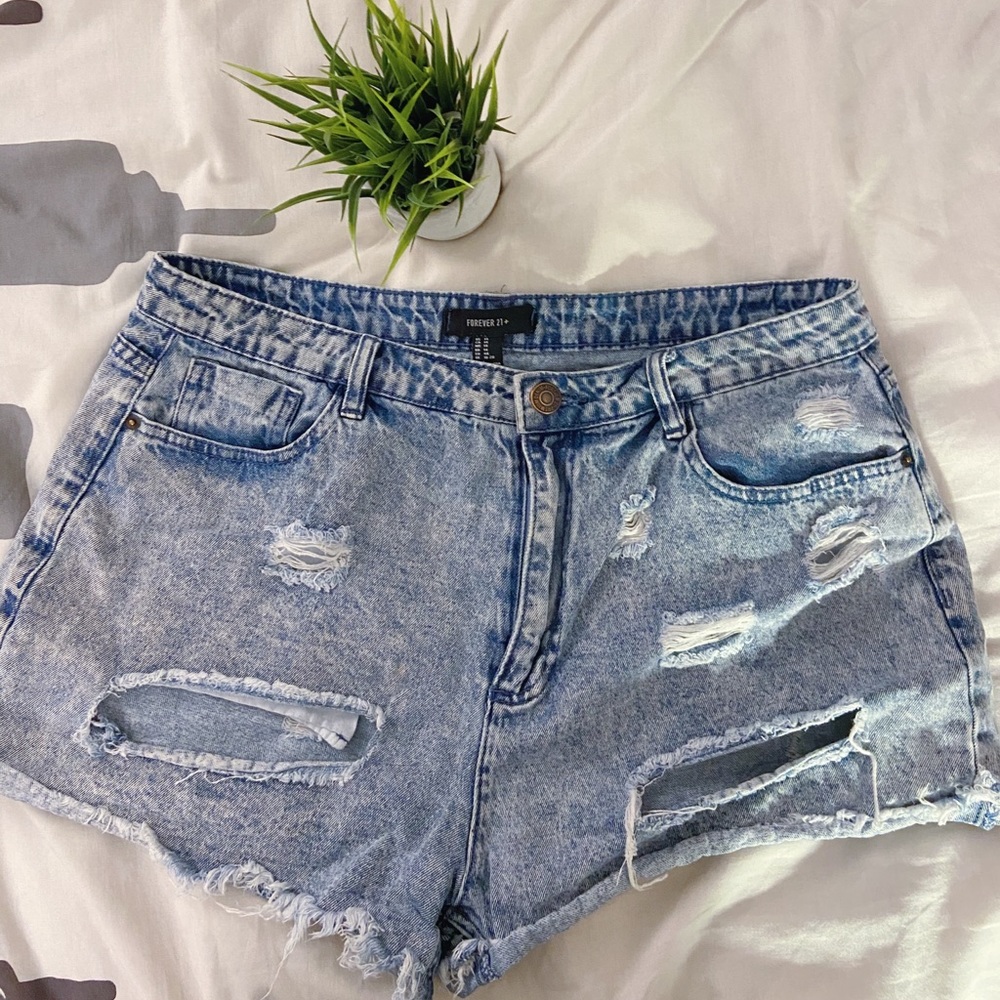 Forever 21 Distressed Denim Shorts